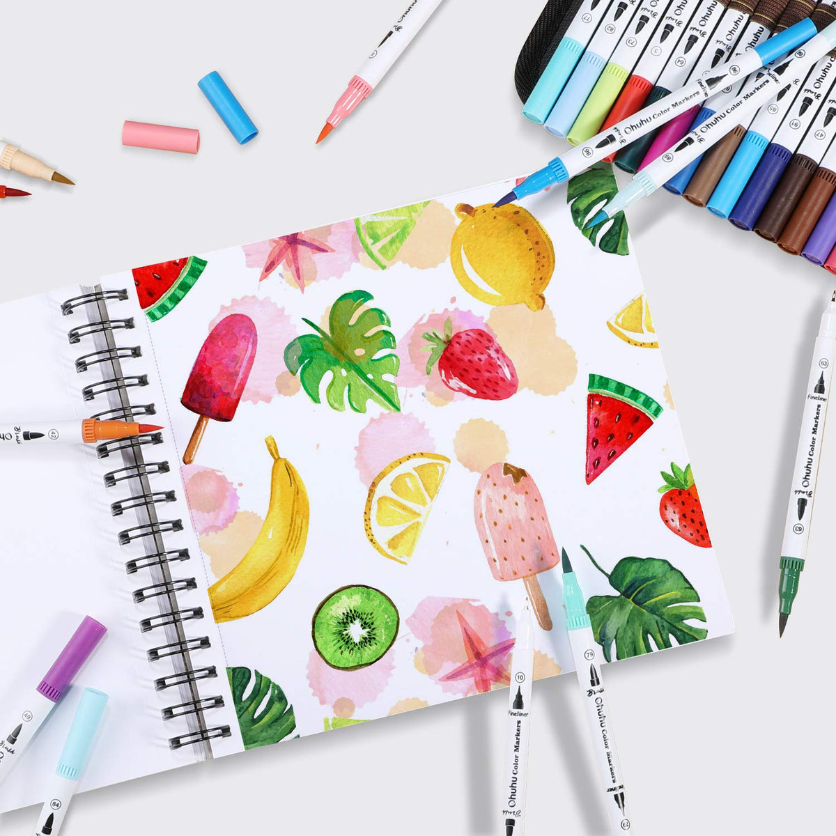 Ohuhu Recommended - Spiral-Bound Marker Pad for Alcohol Markers