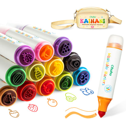 Ohuhu Customer Favorite - Washable Stamper Kids Dual Tips Water-based Markers