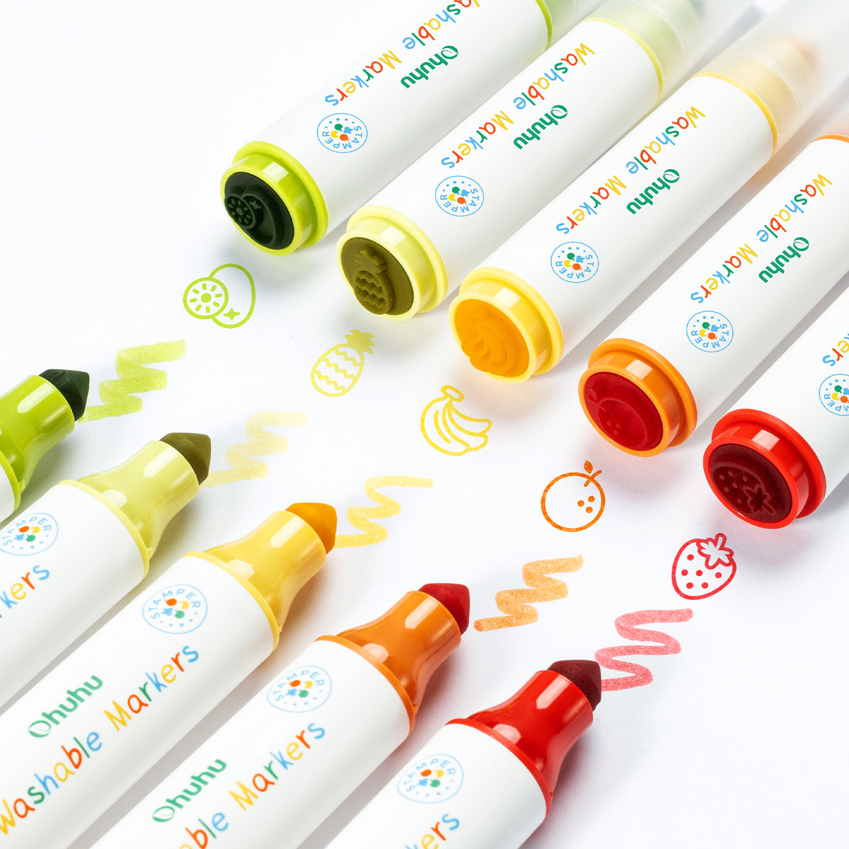 Ohuhu Customer Favorite - Washable Stamper Kids Dual Tips Water-based Markers