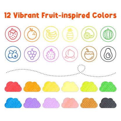 Ohuhu Customer Favorite - Washable Stamper Kids Dual Tips Water-based Markers