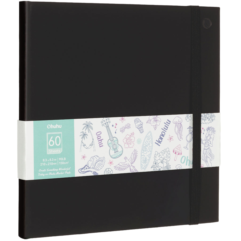 Ohuhu Deals - Bleedproof Double-Sided Marker Pad with PU Cover