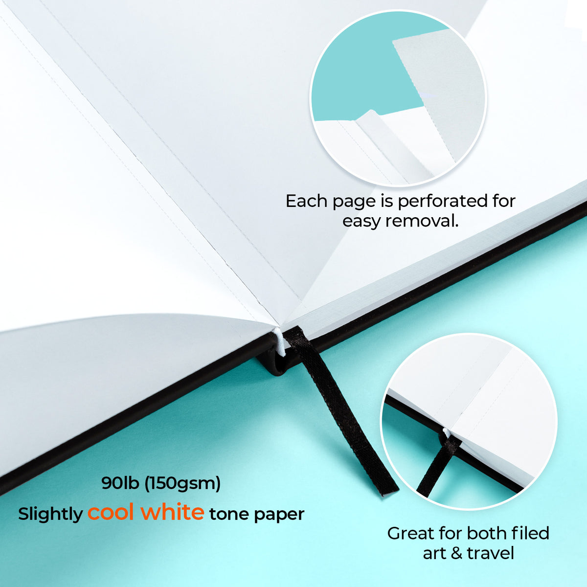 Ohuhu Deals - Bleedproof Double-Sided Marker Pad with PU Cover