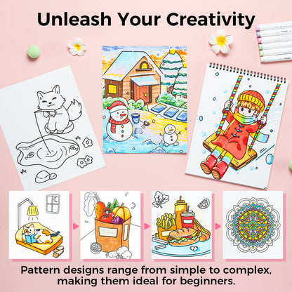 Ohuhu Trending - Double-Sided Bleedproof Coloring Book