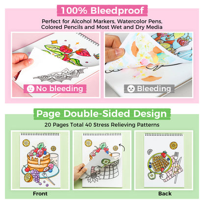 Ohuhu Trending - Double-Sided Bleedproof Coloring Book