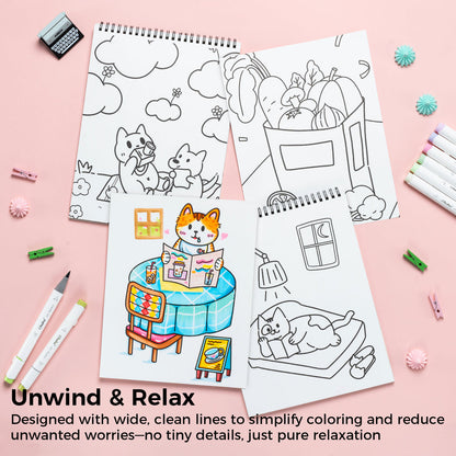 Ohuhu Trending - Double-Sided Bleedproof Coloring Book