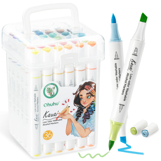 Ohuhu Special Offer - Kauai 36 Colors Dual Tips Low-odor Washable Alcohol Art Markers