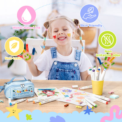 Ohuhu Smart Buy - Washable Acrylic Paint Markers for Kids Bullet Tip