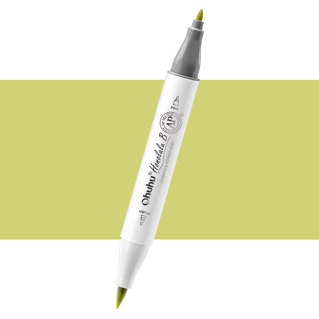 Ohuhu Top Pick - Honolulu B YG012 (Replace GY4) Individual Marker, Brush & Fine