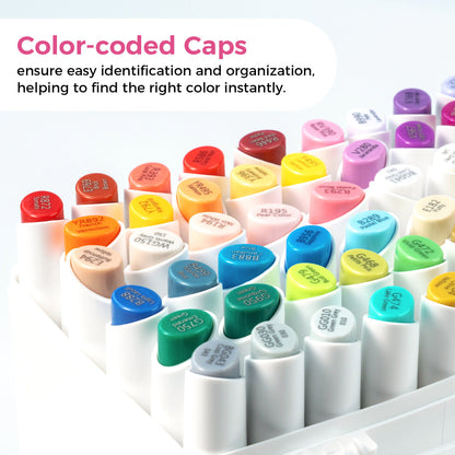 Ohuhu Smart Buy - Kaala B Dual Tips Alcohol Art Markers, Slim Broad & Mini Brush
