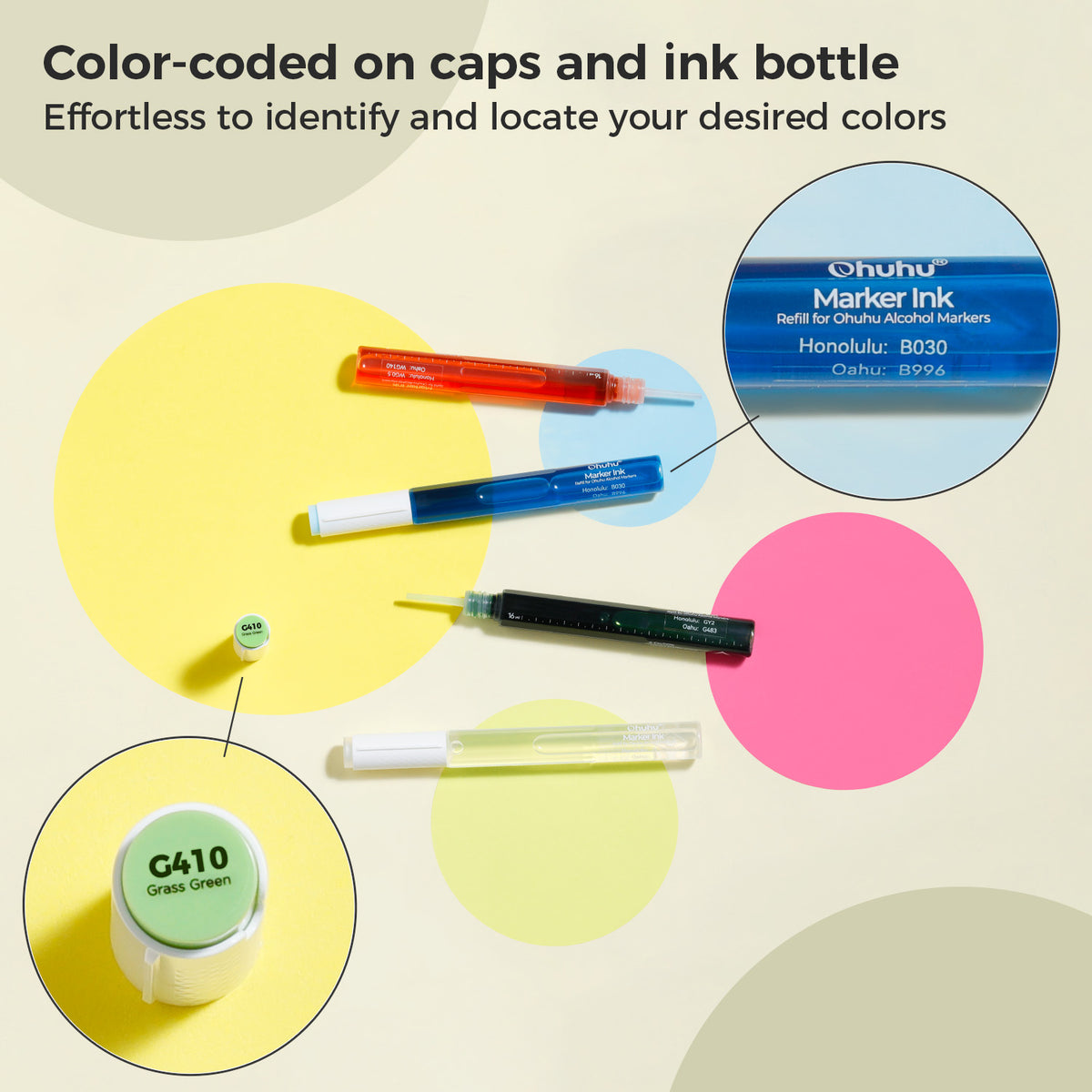 Ohuhu Great Value - Marker Ink V34 / V330 Refill for Alcohol marker