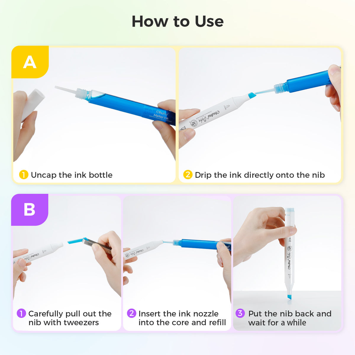 Ohuhu Trending - Marker Ink V14 / V030 Refill for Alcohol marker