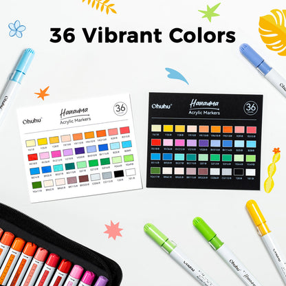 Ohuhu Recommended - Acrylic Paint Markers Refillable 36 Colors – Hanauma
