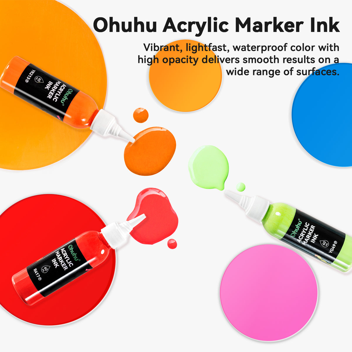 Ohuhu Customer Favorite - Acrylic Marker Ink Refill for Mauna Kea & Hanauma Series