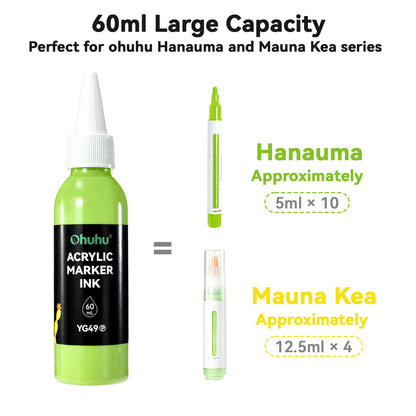 Ohuhu Customer Favorite - Acrylic Marker Ink Refill for Mauna Kea & Hanauma Series