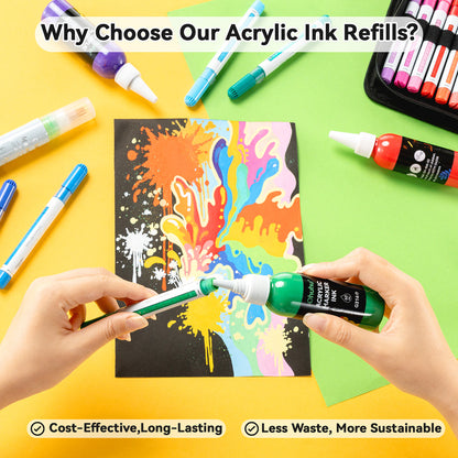 Ohuhu Customer Favorite - Acrylic Marker Ink Refill for Mauna Kea & Hanauma Series