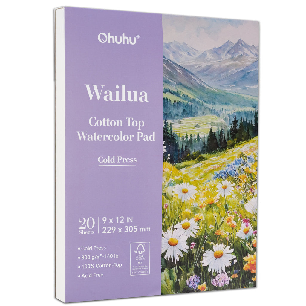 Ohuhu Trending - Wailua Cotton-Top Watercolor Pad