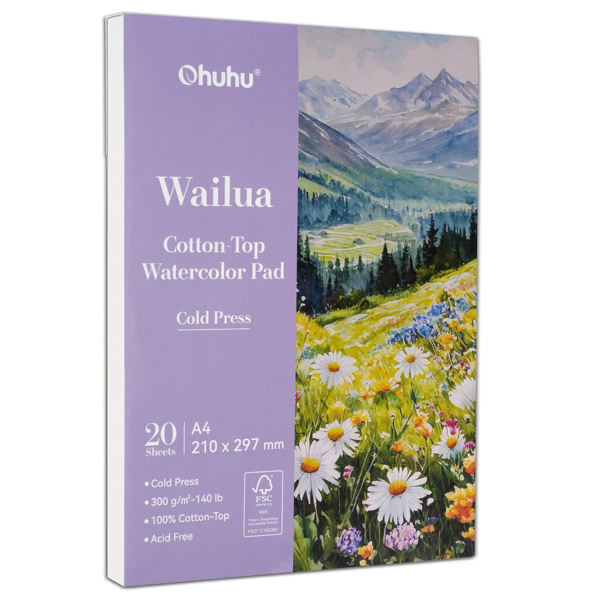 Ohuhu Trending - Wailua Cotton-Top Watercolor Pad