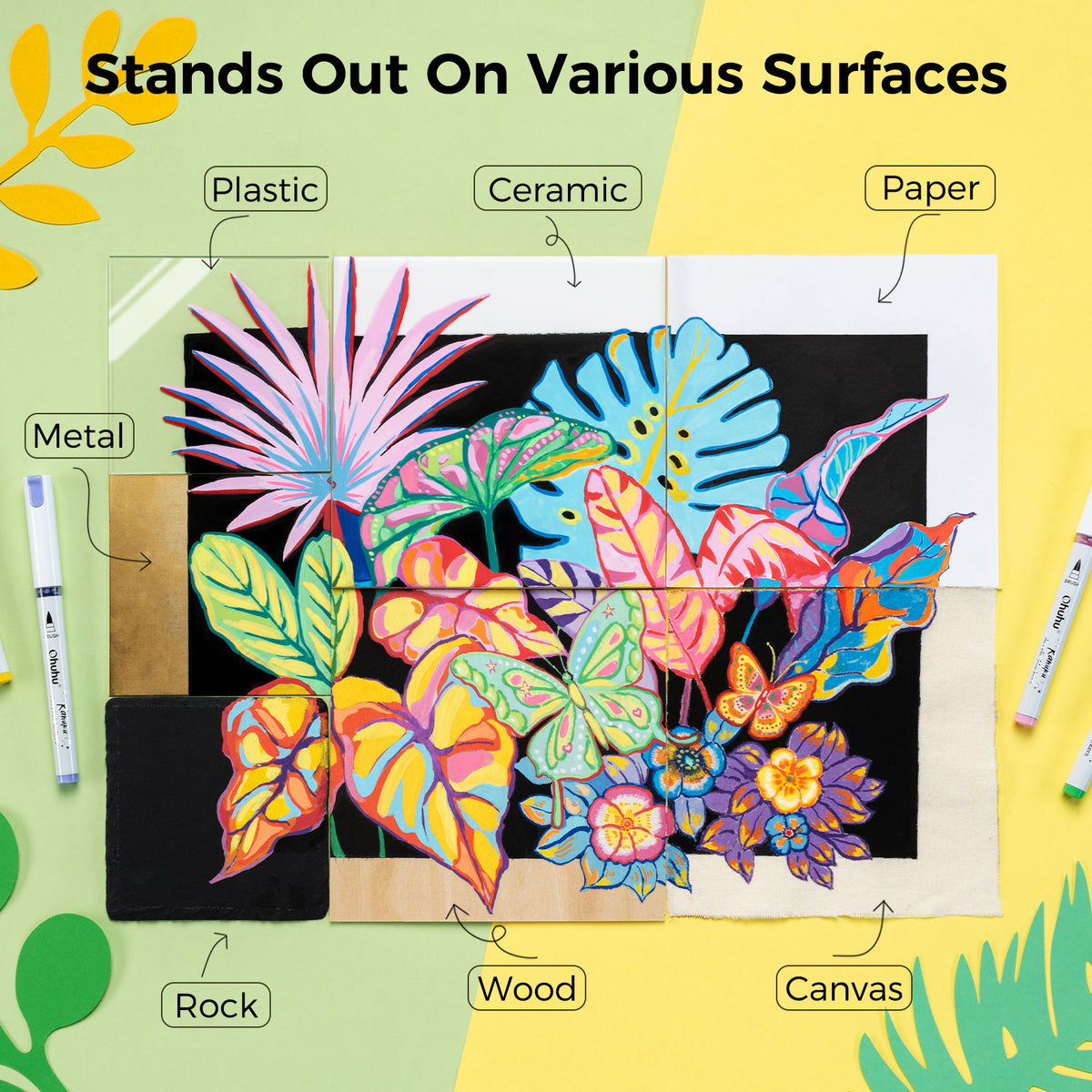 Ohuhu Value - Kahuku Series Direct-ink Acrylic Paint Markers