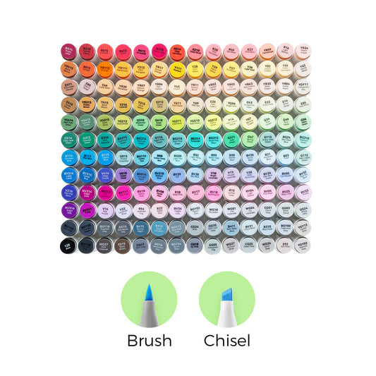 Ohuhu Trusted - Honolulu 168 Colors Dual Tips Alcohol Art Markers (New Color Codes)