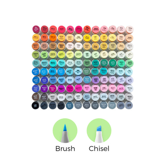 Ohuhu Premium - Honolulu 120 Colors Dual Tips Alcohol Art Marker (New Color Codes)