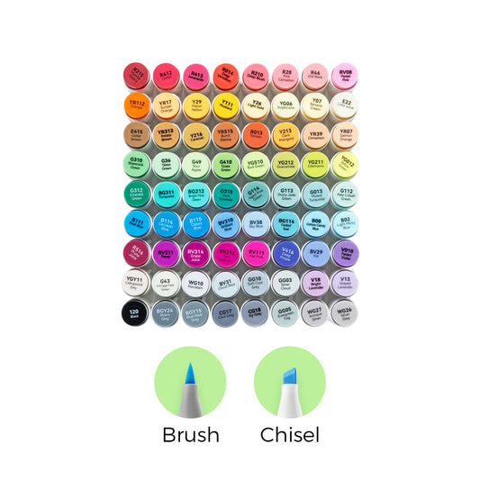 Ohuhu Featured - Honolulu 72 Colors Dual Tips Alcohol Art Markers (New Color Codes)