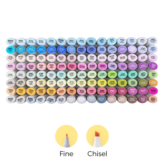 Ohuhu Featured - Oahu New 120 Colors Dual Tips Alcohol Art Markers, Fine & Chisel