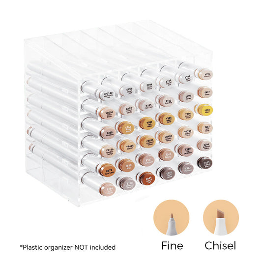 Ohuhu Special Offer - Oahu 36 Skin Tone Colors Dual Tips Alcohol Art Markers, Fine & Chisel