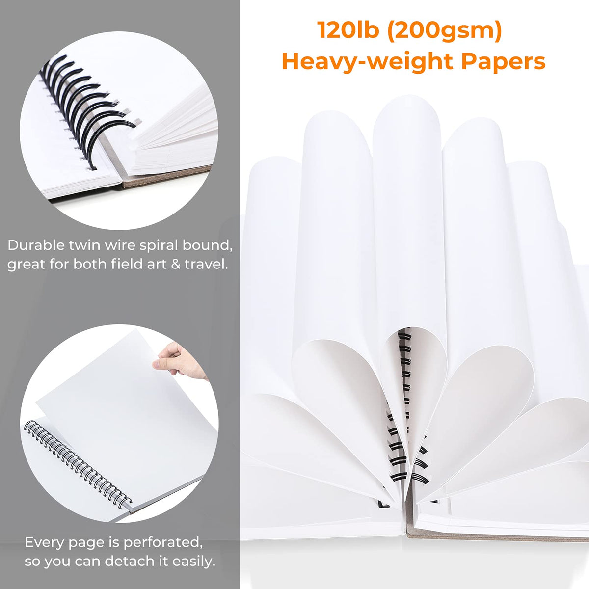 Ohuhu Hot Sale - Spiral-Bound Mix Media Pad for Multiple Techniques