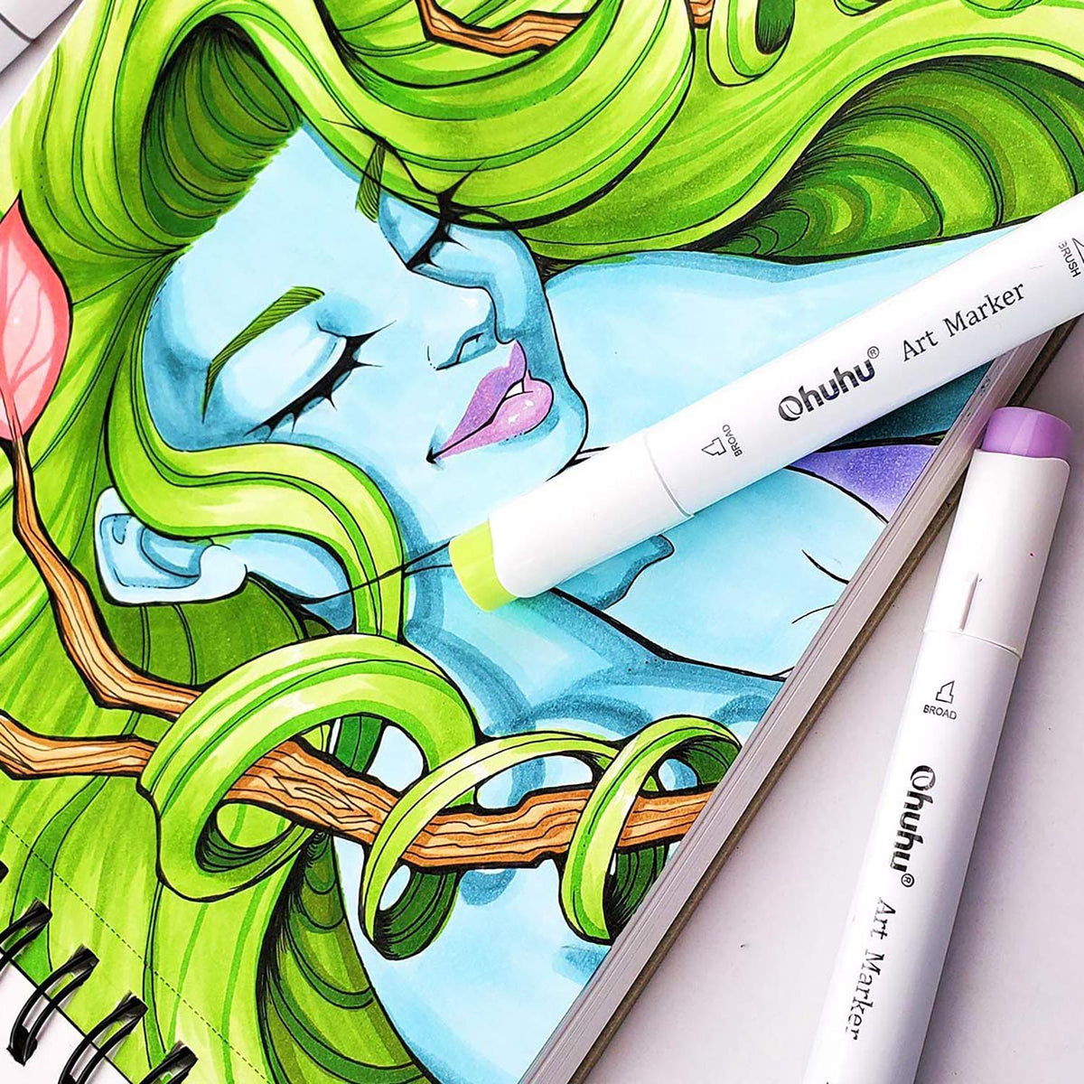 Ohuhu Recommended - Spiral-Bound Marker Pad for Alcohol Markers