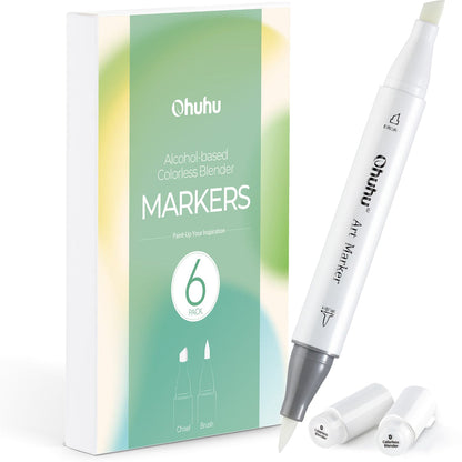 Ohuhu Value - Honolulu Colorless Blender Marker - Pack of 6