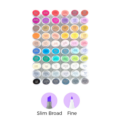 Ohuhu Featured - Kaala Five Tones Slim Broad and Fine Dual Tips Alcohol Art Markers