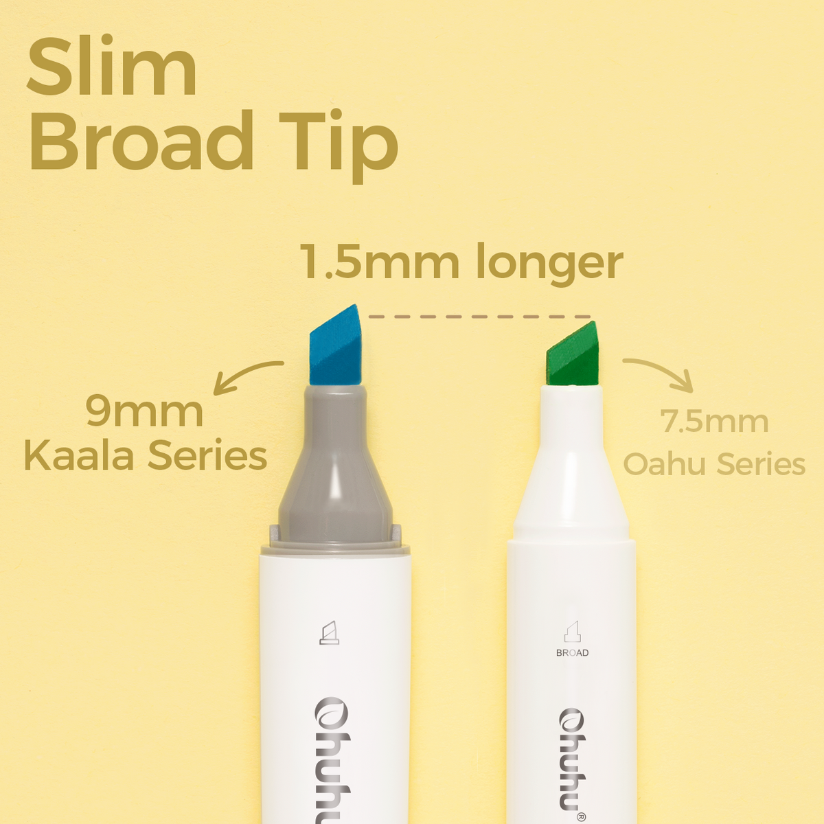 Ohuhu Featured - Kaala Five Tones Slim Broad and Fine Dual Tips Alcohol Art Markers