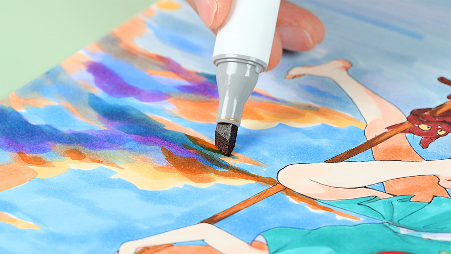 Ohuhu Quality - Honolulu 120 Individual Marker, Brush & Chisel