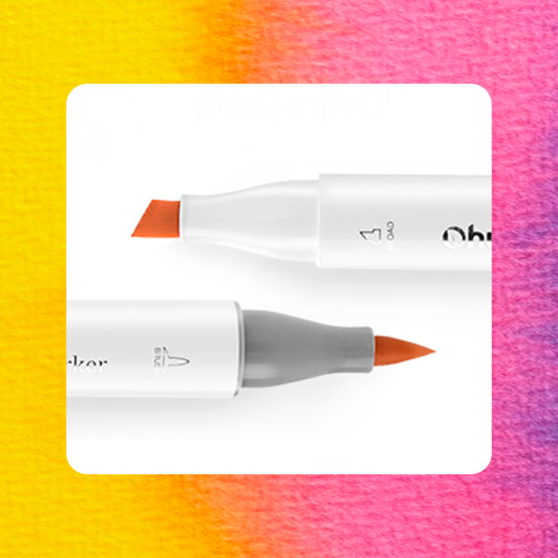 Ohuhu Exclusive - Oahu WG140 / YR02 Individual Marker, Fine & Chisel