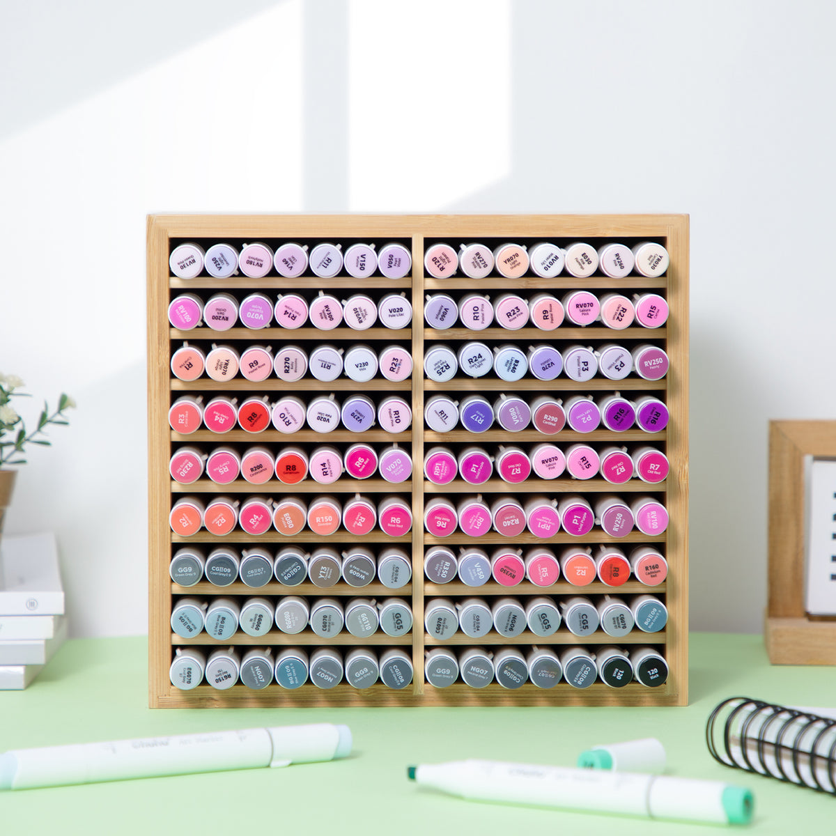 Ohuhu Premium - Bamboo Marker Organizer
