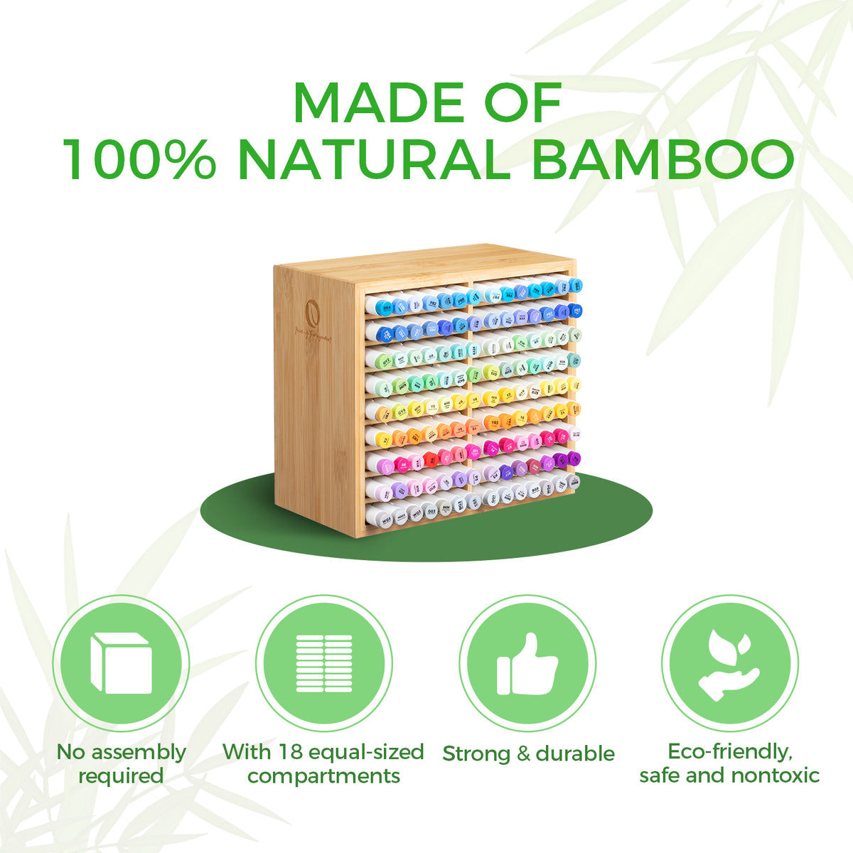 Ohuhu Premium - Bamboo Marker Organizer