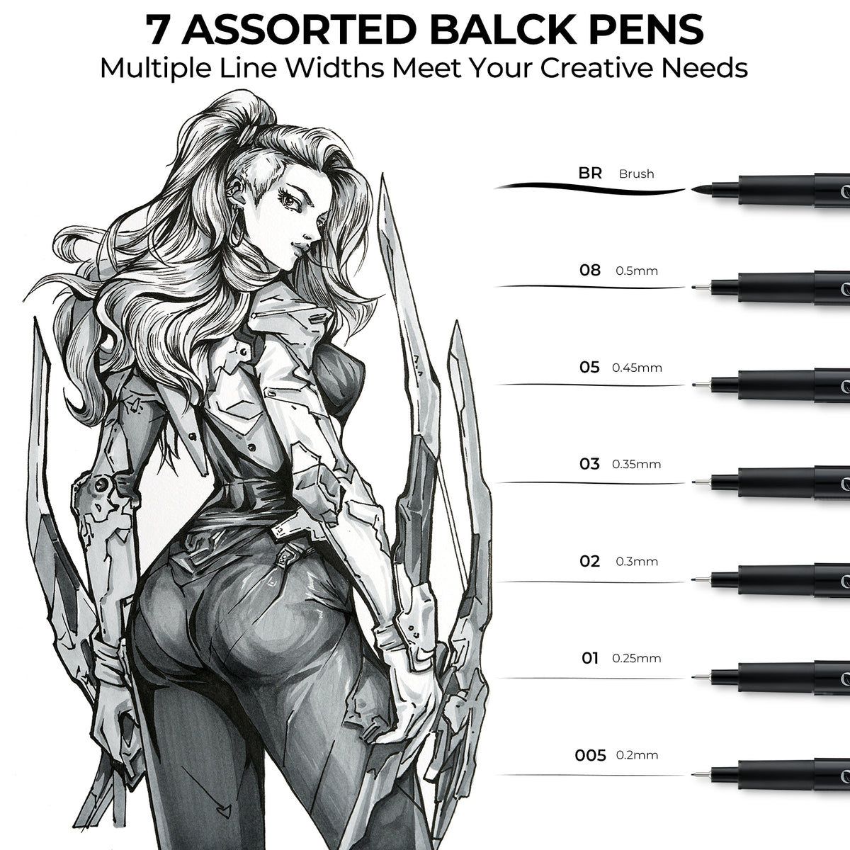 Ohuhu Trending - Hana Highway Fineliner Drawing Pens,18 Pack