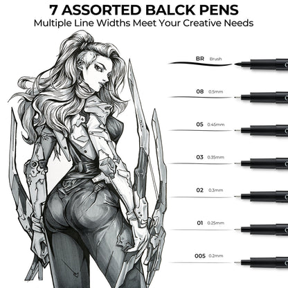 Ohuhu Trending - Hana Highway Fineliner Drawing Pens,18 Pack