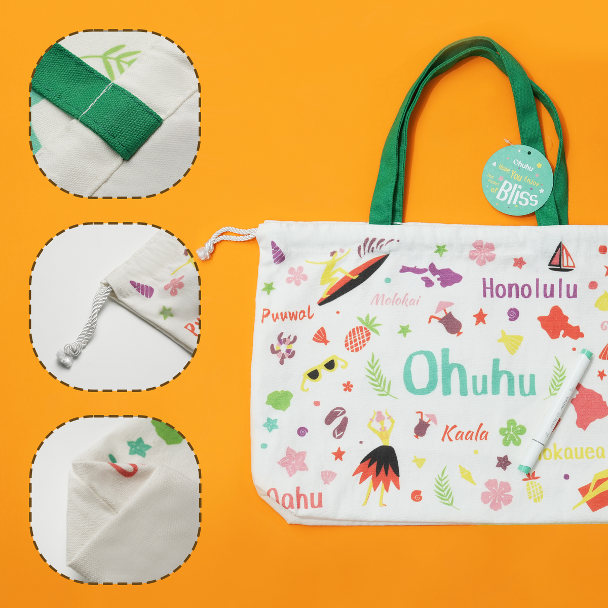 Ohuhu Customer Favorite - Canvas Gift Bag for Multi-purpose, Available in Two Sizes