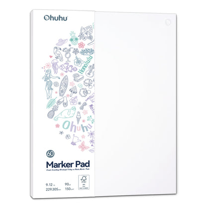 Ohuhu Special Offer - Bleedproof Double-Sided Marker Pad, Glue-Bound