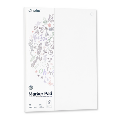 Ohuhu Special Offer - Bleedproof Double-Sided Marker Pad, Glue-Bound