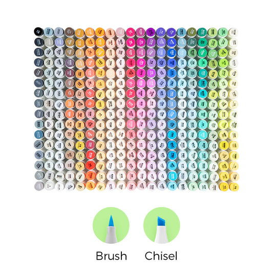 Ohuhu Quality - Honolulu Brush Markers - Large Set