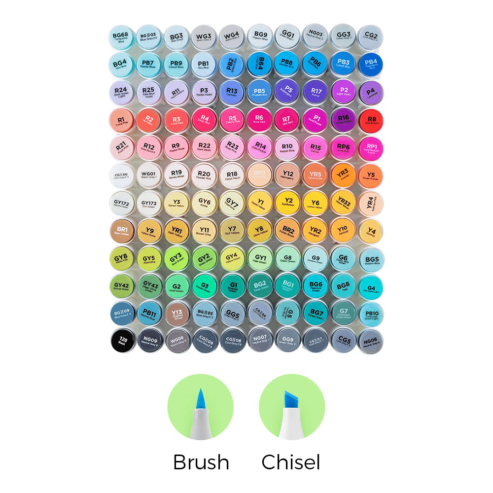 Ohuhu Quality - Honolulu Brush Markers - Large Set