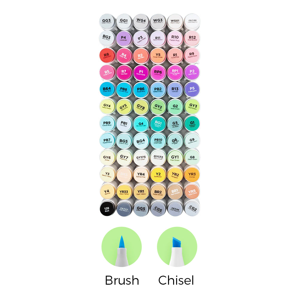 Ohuhu Quality - Honolulu Brush Markers - Large Set