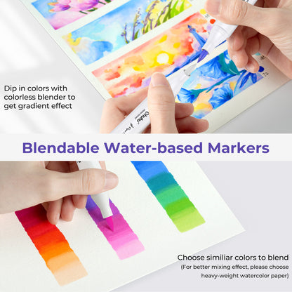 Ohuhu Special Offer - Paper-friendly (No Peeling) Markers Water-based 60 Colors