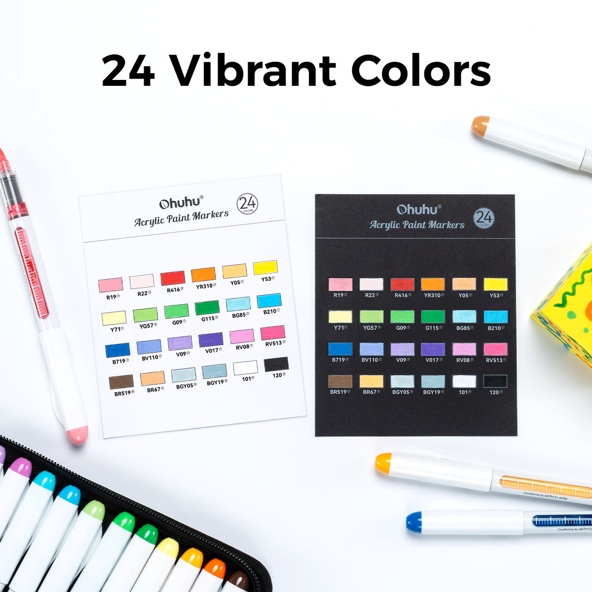 Ohuhu Best Price - Direct-ink Acrylic Markers 24 Colors - Nahuku